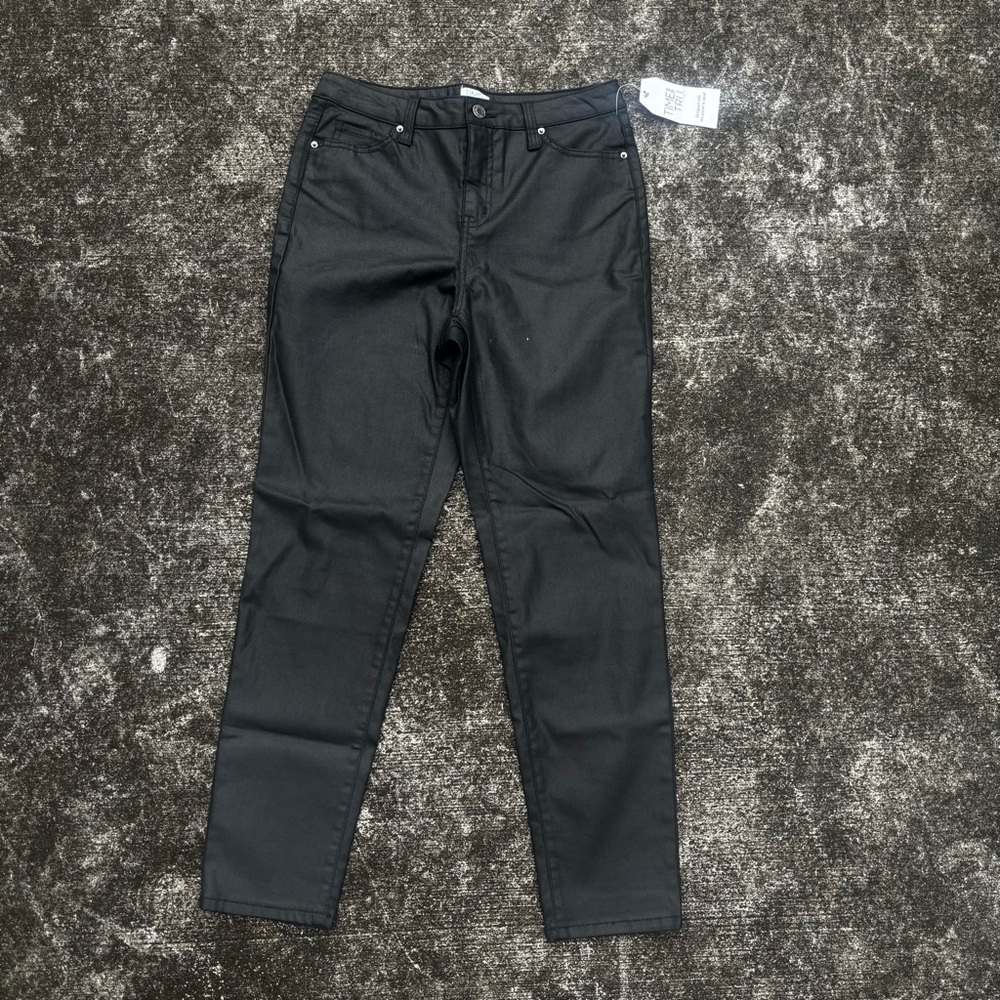TIME AND TRU Women's Size 6 Regular Coated High-Rise Skinny Jeans -NEW - Picture 2 of 6
